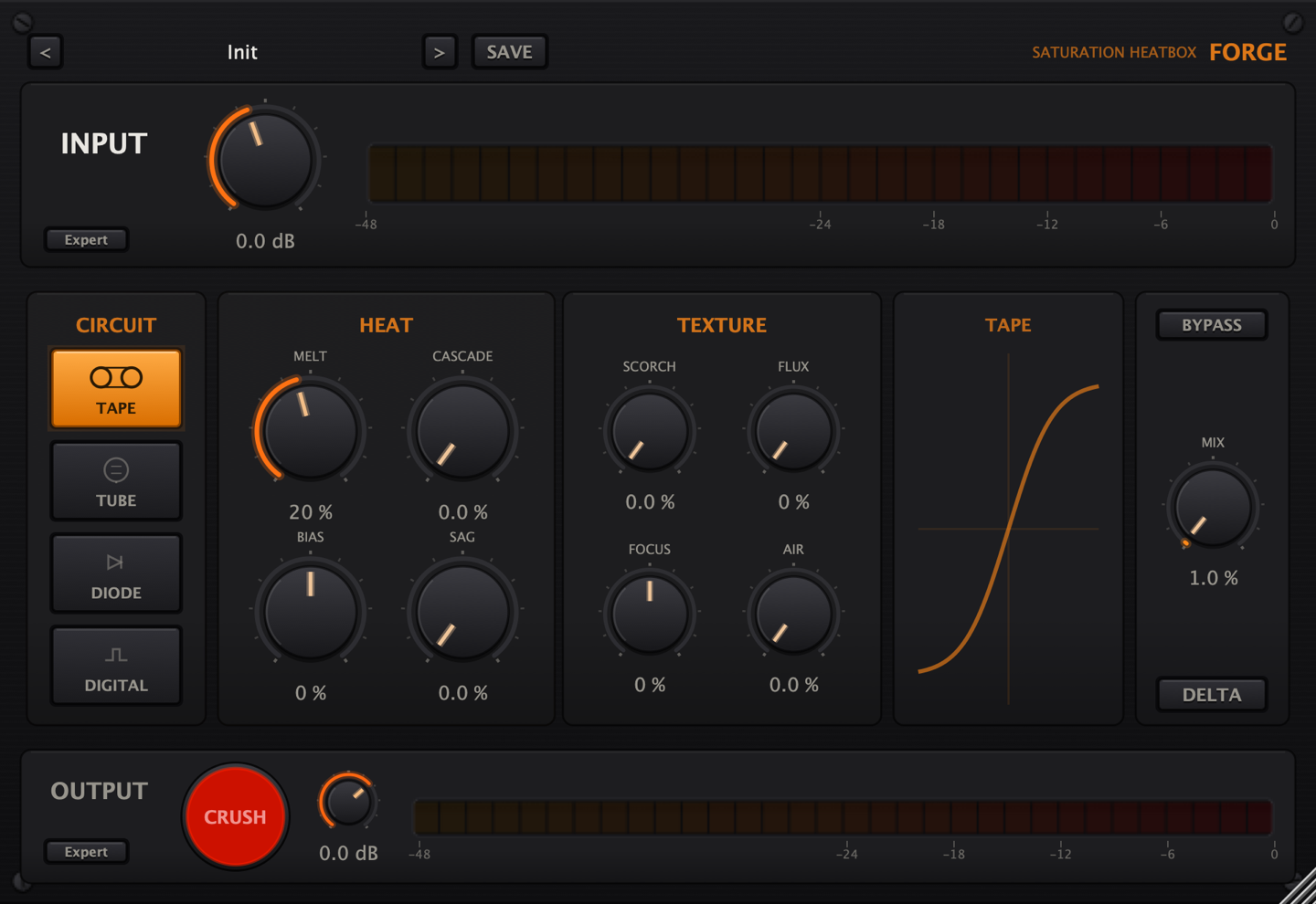 FORGE — Saturation Heatbox plugin interface